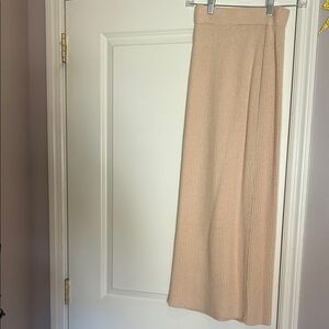 Knit Beige Maxi Skirt